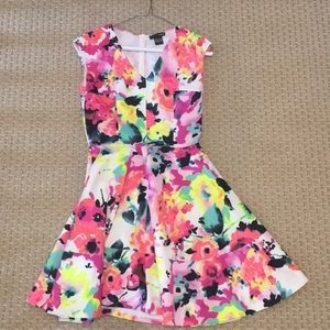 Flower printed dress